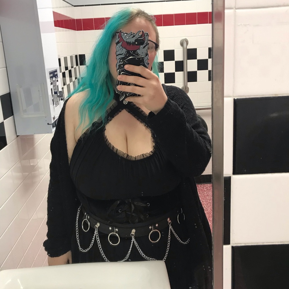 Skye Scraper Burlesque Dress [PLUS] - 4XL / black /